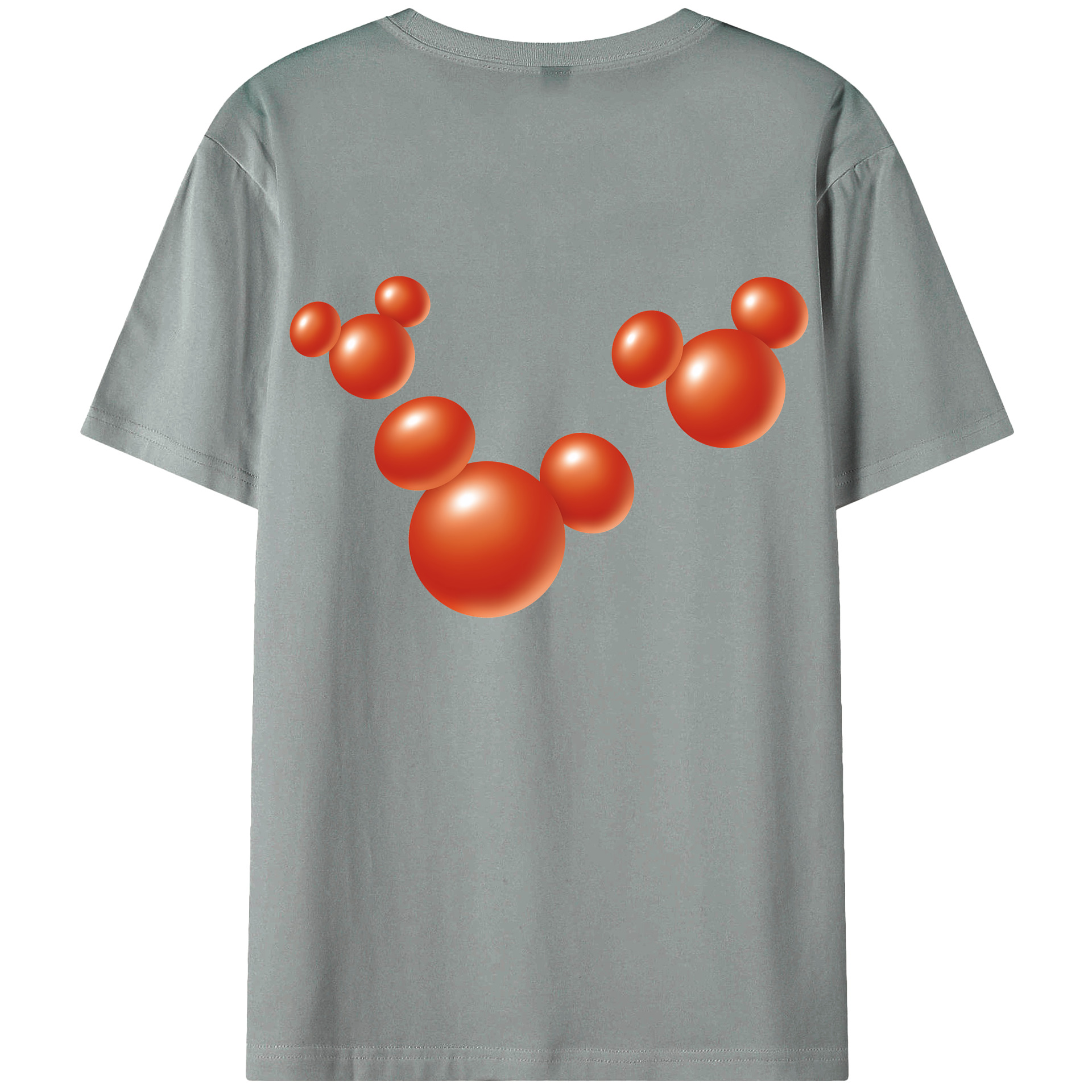 （画像用） ミッキーマウス Mickey Mouse 綿100％ メンズ半袖Tシャツ（バックプリント） 通気性
